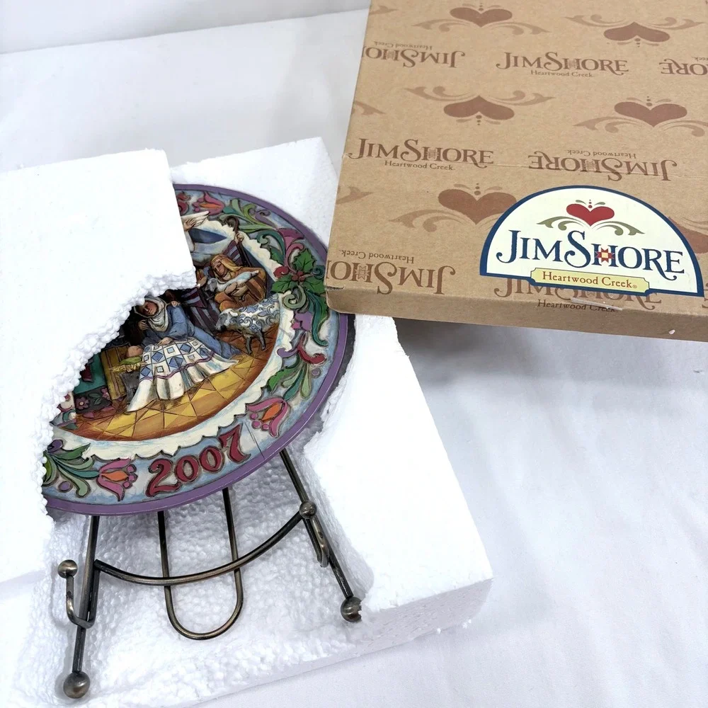 Jim Shore Heartwood Creek‎ 2007 Born This Day Nativity Christmas Plate